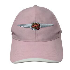Chrysler Strapback Hat Pink OSFA Adjustable Embroidered Vent Holes
